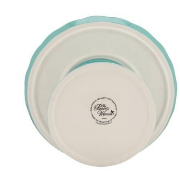 🌺🧁 New Pioneer Woman Flea Market Ceramic Cupcake Stand Glass Dome Lid - Picture 6 of 7